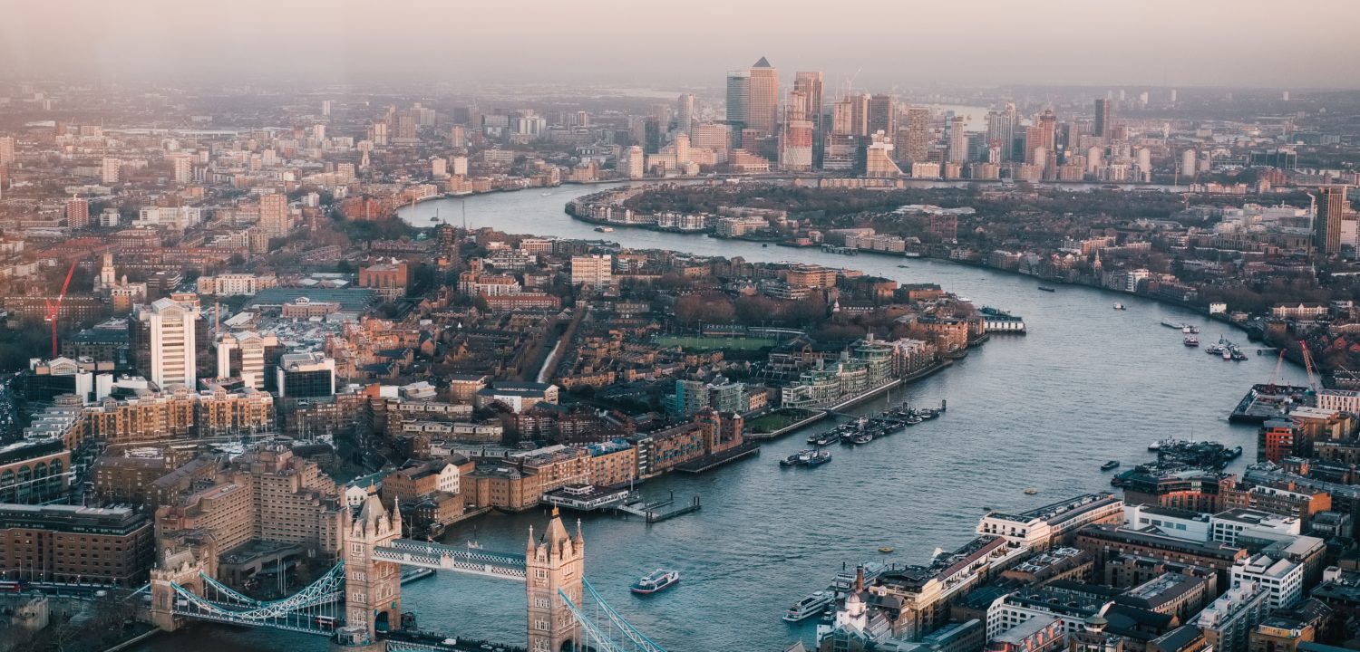 Vue aerienne de Londres