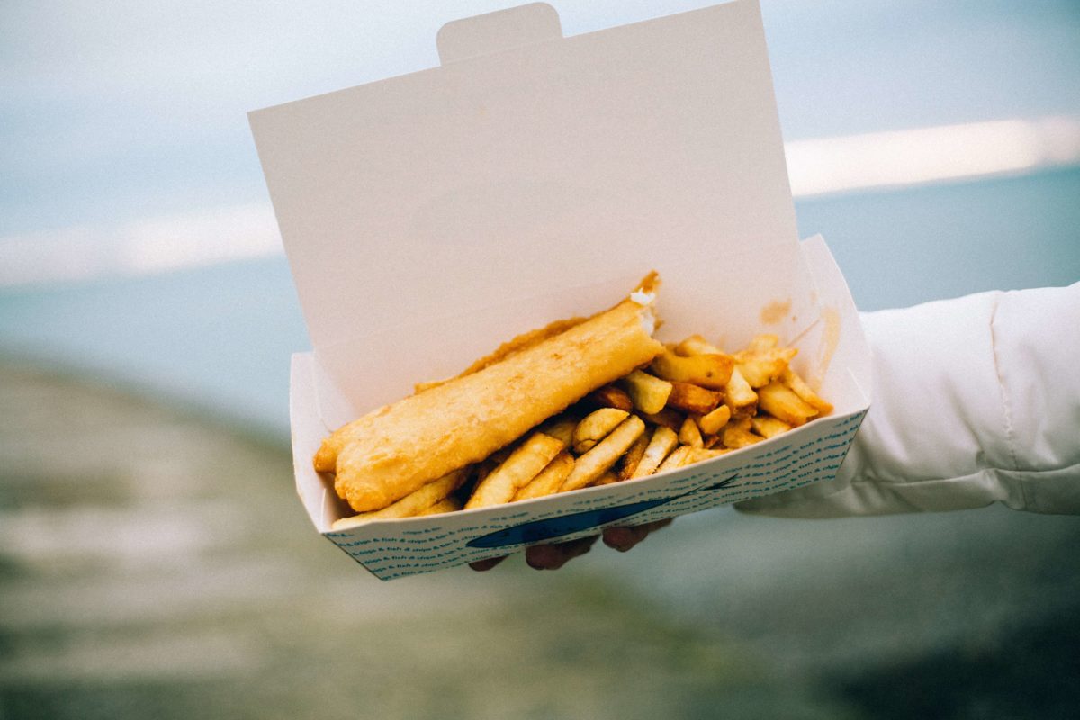 Fish and chips à emporter