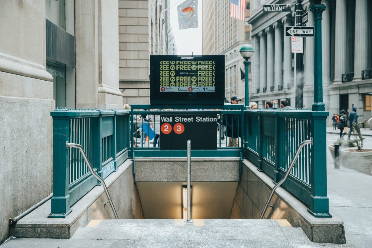 Bouche de métro "Wall Street Station"